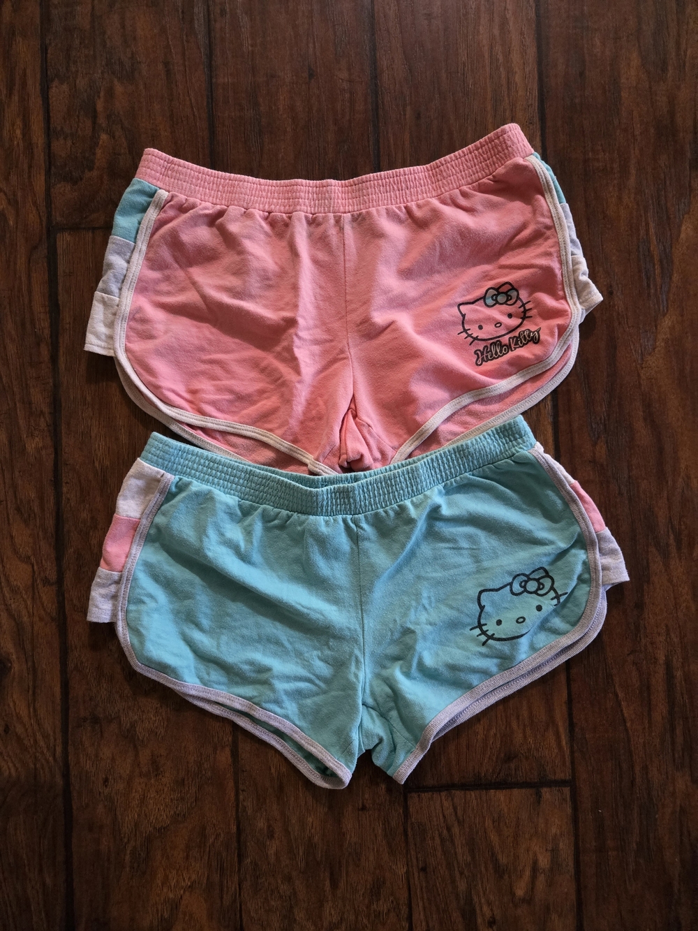 Y2K Hello Kitty Pink and Aqua Dolphin Shorts
